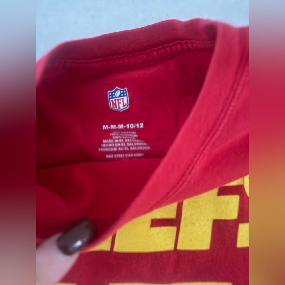 Kansas City Chiefs - Kids Long Sleeve Shirt #15 Patrick Mahomes - Picture 4 of 7